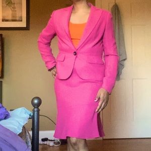 casual corner pink suit